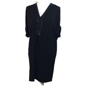 Calvin Klein Beaded Little Black Dress Size 8